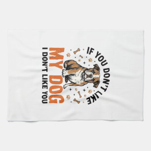 Linge De Cuisine Chien drôle amateur de citation vintage de chiot c
