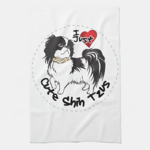 Linge De Cuisine Chien drôle et mignon adorable heureux de Shih Tzu