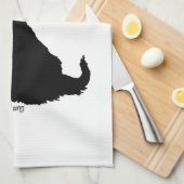 Linge De Cuisine Chien écossais assis (Quart Plié)