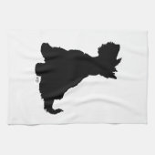 Linge De Cuisine Chien écossais assis (Horizontal)