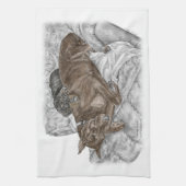 Linge De Cuisine Chien et chiot de Doberman (Vertical)