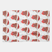 Linge De Cuisine Chien français mastiff race Noël (Horizontal)