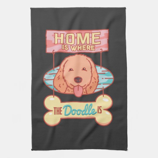 Linge De Cuisine Chien Goldendoodle (Vertical)