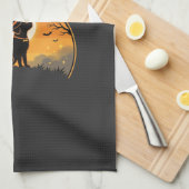 Linge De Cuisine Chien Halloween Clair de lune (Quart Plié)