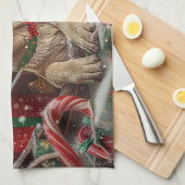 Linge De Cuisine Chien Labrador Fête de Noël (Quart Plié)