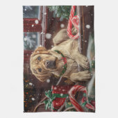 Linge De Cuisine Chien Labrador Fête de Noël (Vertical)