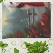 Linge De Cuisine Chien maltais à Noël de neige (Plié)