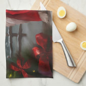 Linge De Cuisine Chien maltais à Noël de neige (Quart Plié)