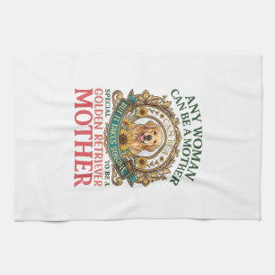Linge De Cuisine Chien mère Golden Retriever Tournesols Abeilles_1