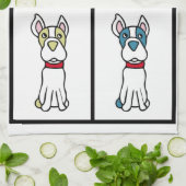 Linge De Cuisine Chien mignon Dishtowel - Boston Terrier (Plié)