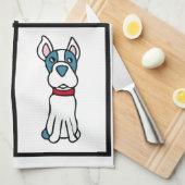 Linge De Cuisine Chien mignon Dishtowel - Boston Terrier (Quart Plié)