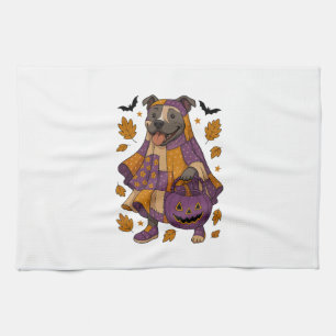 Linge De Cuisine Chien Pitpull Fantôme Halloween