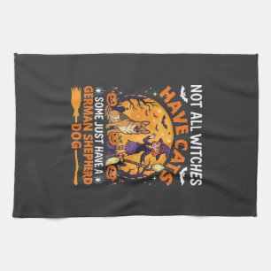Linge De Cuisine Chien sorcière drôle d'Halloween Berger Allemand