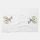 Linge De Cuisine Chien tacheté avec un oiseau (Horizontal)