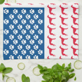 Linge De Cuisine Chien vert patriotique (Plié)