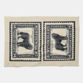 Linge De Cuisine Chien vintage de Terre-Neuve (Horizontal)