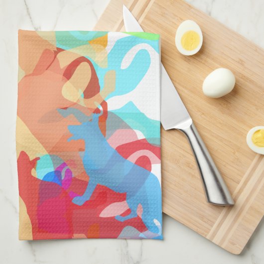 Linge De Cuisine Chiens bergers (Quart Plié)