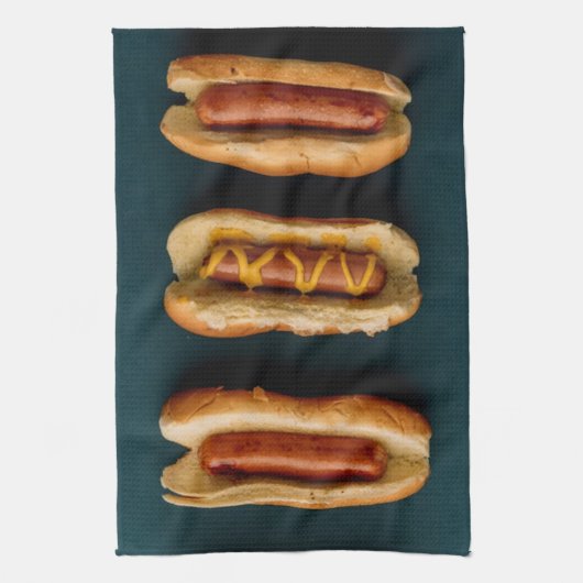 Linge De Cuisine Chiens chauds et fusils (Vertical)