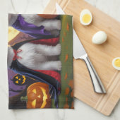 Linge De Cuisine Chiens de Coton De Tulear Citrouille Halloween Fun (Quart Plié)