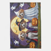 Linge De Cuisine Chiens de Coton De Tulear Citrouille Halloween Fun (Vertical)