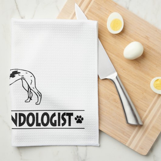 LINGE DE CUISINE CHIENS DE GREYHOUND (Quart Plié)