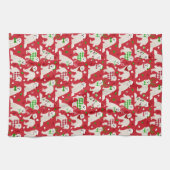 Linge De Cuisine Chiens de Noël des Grands Pyrénées (Horizontal)