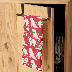 Linge De Cuisine Chiens de Noël des Grands Pyrénées