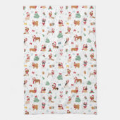 Linge De Cuisine Chiens de Noël en accessoires de vacances (Vertical)