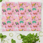 Linge De Cuisine Chiens de Noël en Motif de vêtements de vacances (Plié)