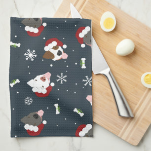 Linge De Cuisine Chiens de père Noël