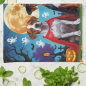 Linge De Cuisine Chiens de Rhodesian Ridgeback Citrouille Halloween (Plié)