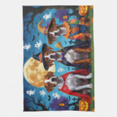 Linge De Cuisine Chiens de Rhodesian Ridgeback Citrouille Halloween (Vertical)