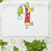 Linge De Cuisine Chiens de saucisse de Noël (Plié)