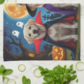 Linge De Cuisine Chiens du Labrador Citrouille Halloween Funny (Plié)