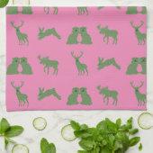 Linge De Cuisine Chiens du Staffordshire Topiary Deer Rabbit (Plié)