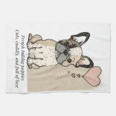 Linge De Cuisine Chiens français - Mignonnes et pleins d'amour (Horizontal)