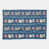 Linge De Cuisine Chiens mignons, Frenchie, cœurs et os (Horizontal)