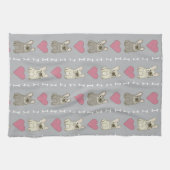 Linge De Cuisine Chiens mignons, Frenchie, cœurs et os (Horizontal)
