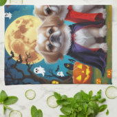 Linge De Cuisine Chiens Pekingese Citrouille Halloween drôle (Plié)