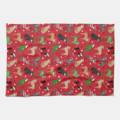 Linge De Cuisine Chiens Pitbull de Noël (Horizontal)