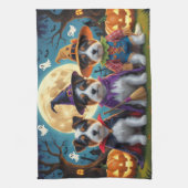 Linge De Cuisine Chiens Terrier Australien Citrouille Halloween Drô (Vertical)