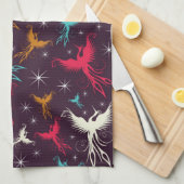 Linge De Cuisine Chiffre motif d'oiseaux de Phoenix (Quart Plié)