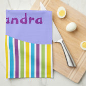 Linge De Cuisine Chiffre noir de dix-huit Oeufs de Pâques Points et (Quart Plié)