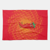 Linge De Cuisine Chiffres rouges Hot Pepper Diva Orange (Horizontal)
