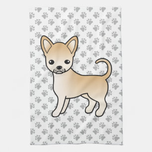 Linge De Cuisine Chihuahua à poil lisse fauve Chien de dessin animé