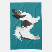 Linge De Cuisine Chihuahua aux cheveux longs ou Papillon Conception (Vertical)