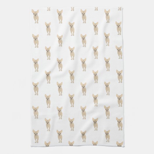 Linge De Cuisine Chihuahua (Courte Haired, Crème Tan Faune) (Vertical)