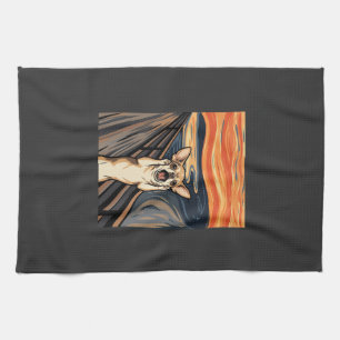 Linge De Cuisine Chihuahua Cri Expressionniste Art Chien_1
