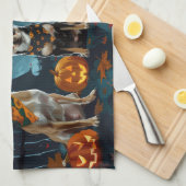 Linge De Cuisine Chihuahua Halloween Éffrayant (Quart Plié)