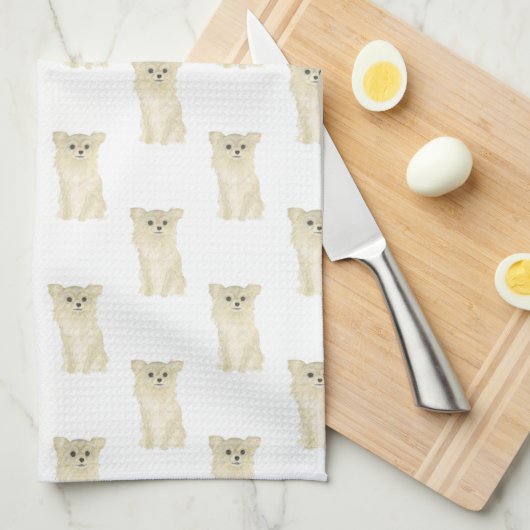 Linge De Cuisine Chihuahua (Long Haired, Fawn) (Quart Plié)